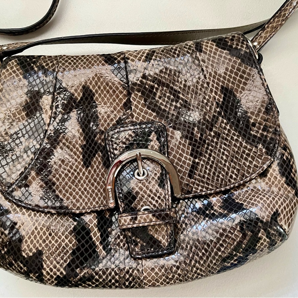 COACH SNAKESKIN LEATHER CROSSBODY BAG  nwot